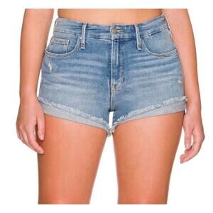 Good American Good Curve Denim Cut Off Shorts 10 / 30